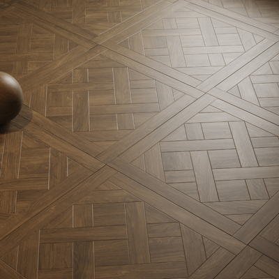 French retro wood floor