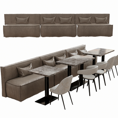 Booth Sofa Long Sofa Dining Table and Chair