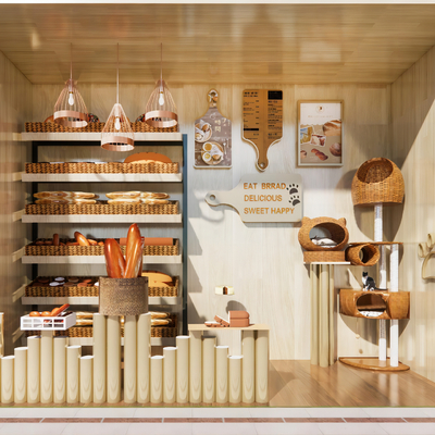 Modern Bread Baking Shop Window