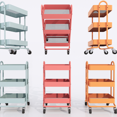 Modern storage cart three-tier storage rack