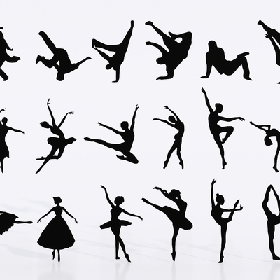 Dance silhouette culture wall