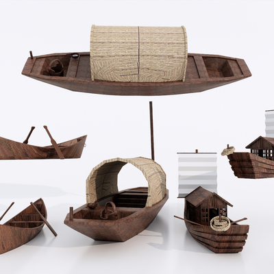 Chinese wooden boat fishing boat small boat sailing boat