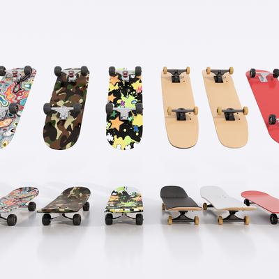 Modern scooter graffiti skateboard veneer