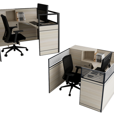 Office partition card desk