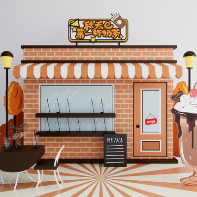 Milk Tea Shop Beverage Shop Art Display Sweet Shop Art Display