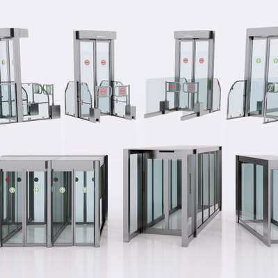 Security entrance glass access control channel one-way door anti-tailing channel gate