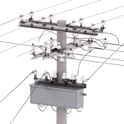 Modern pole high voltage wire transformer