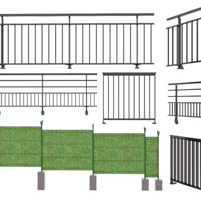 Fence guardrail construction fence green hard fence road fence