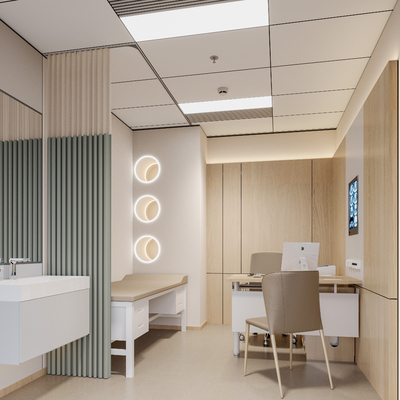 Modern hospital consulting room