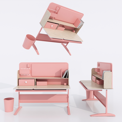 Pink Desk Student Desk Children's Desk Writing Desk