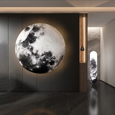 Modern shape entrance moon lamp