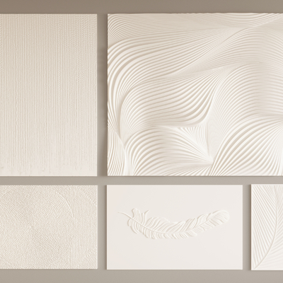 Modern embossed wall with bump texture