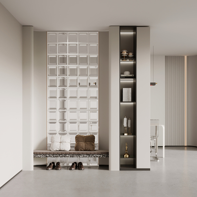 Entrance wall partition