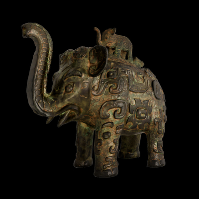 Chinese Elephant Bronze Sculpture