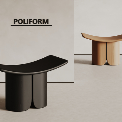 poliform Wabi-sabi Style Stool Wooden Stool