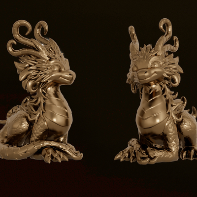 Dragon Sculpture Bronze Sculpture Myth Doll