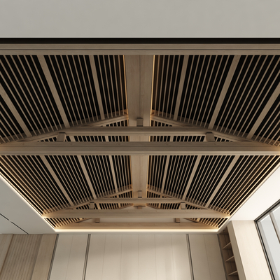 New Chinese-style sloping roof ceiling