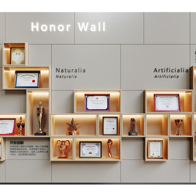 Honor Certificate Trophy Corporate Honor Wall