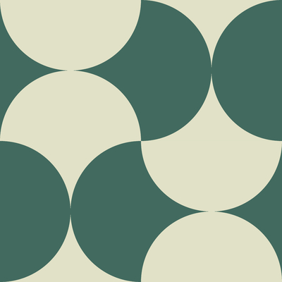 Modern green geometric semicircle tiles