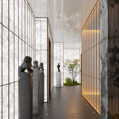 Modern Hotel Hallway