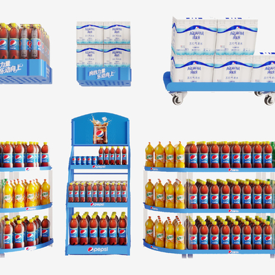 Pepsi Beverage Heap Drink Art Display Shelf