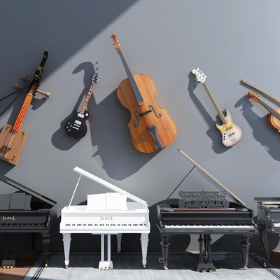 Modern Piano Violin Musical Instruments