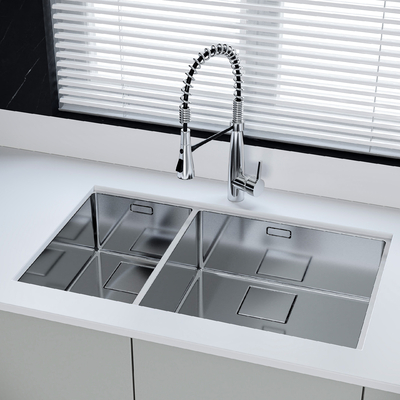 Smeg stainless steel sink double tank