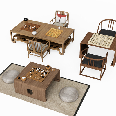 Modern Go Table and Chair Chess and Cards Table and Chair