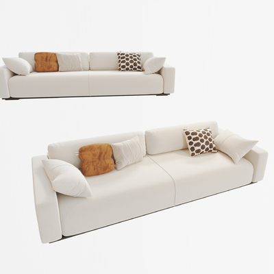 Cream style double sofa