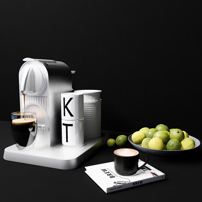 Modern coffee machine coffee fruit ornaments