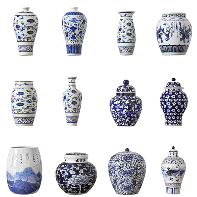 New Chinese-style Blue and White Porcelain Ceramic Ware