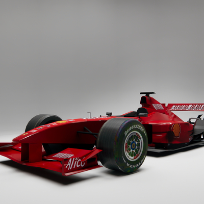 Red Formula F1 racing car