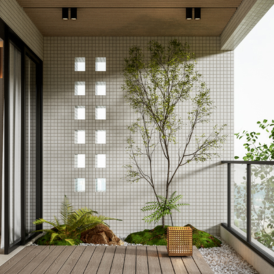 Modern Balcony Micro Landscape