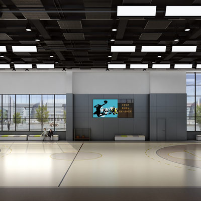 basketball court indoor gymnasium