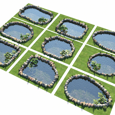 Modern Ecological Fish Pond Pool Fish Pond Lotus Pond