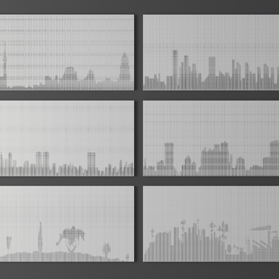 City Silhouette Perforated Plate Perforated Plate