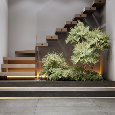 Modern Stairwell Plants