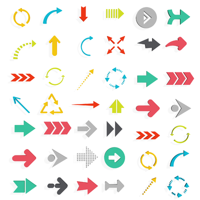 Modern Arrow Icon Direction Card Direction Head