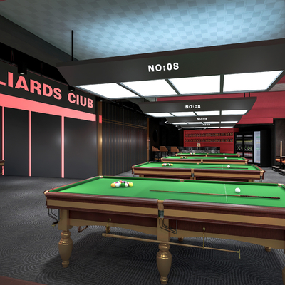 Modern Billiard Hall Billiard Room