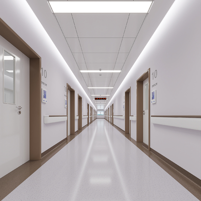 modern hospital walkway