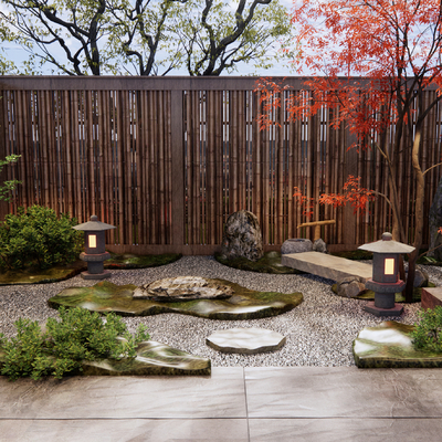 Japanese-style Garden Landscape dry landscape landscape