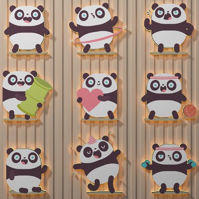 Cartoon Animal Wall Sticker Panda