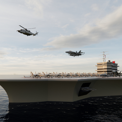 modern naval aircraft carrier