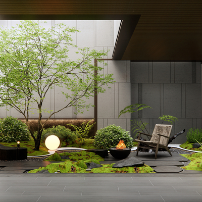 Modern Garden Landscape Sinking Courtyard