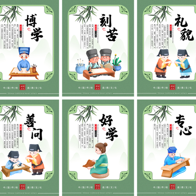 Campus School Learning Etiquette Posters Decorative Paintings