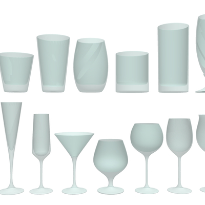 Glass wine glass transparent cup