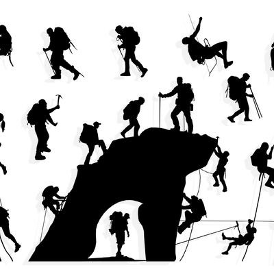 Climbing silhouette Icon