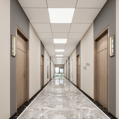 Modern dormitory Corridor