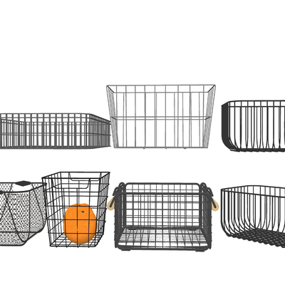 Iron storage rack grid iron basket