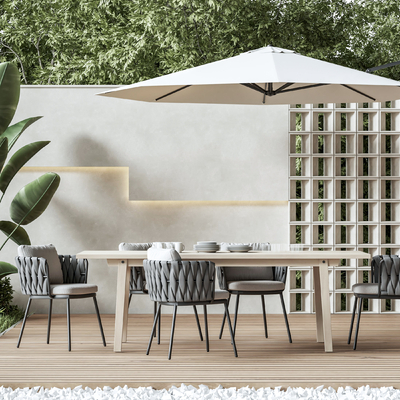 Modern outdoor tables and chairs